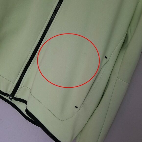 Nike Sportswear Men's L Tech Fleece Full-Zip Hoodie in Light Liquid Lime Black - Picture 16 of 16